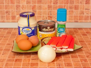Салат с кукурузой. Ингредиенты