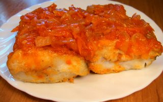 Рыба жареная под маринадом