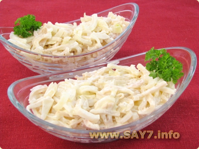 Кальмары под майонезом