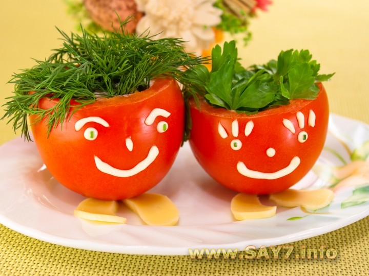 Рецепт Фаршированные помидоры «Веселые ребята»