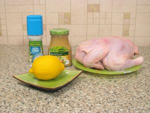 Курица, жаренная с лимоном и горчицей. Ингредиенты