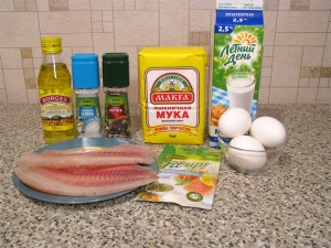 Рыба, жаренная в кляре. Ингредиенты