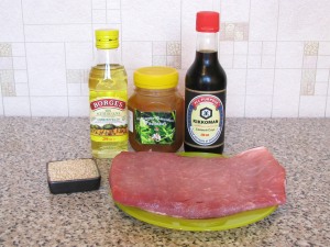 Мясо с кунжутом. Ингредиенты