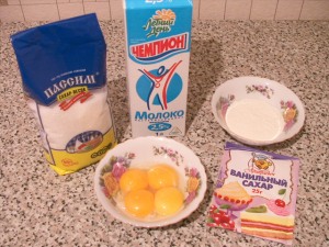 Крем заварной. Ингредиенты