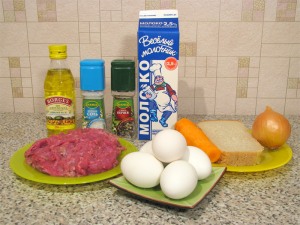 Гнездышки из фарша. Ингредиенты