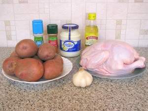 Курица с картофелем, запеченные в рукаве. Ингредиенты