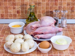 Фаршированные куриные окорочка. Ингредиенты