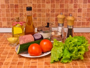 Салат с маринованным луком и ветчиной - пошаговый рецепт с фото на Повар.ру