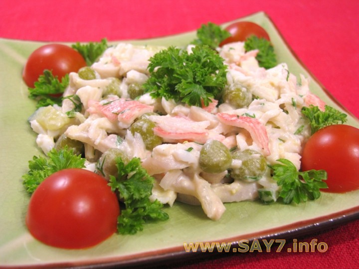 Салат с кальмарами и огурцами рецепт 154