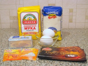 Печенье с шоколадом. Ингредиенты
