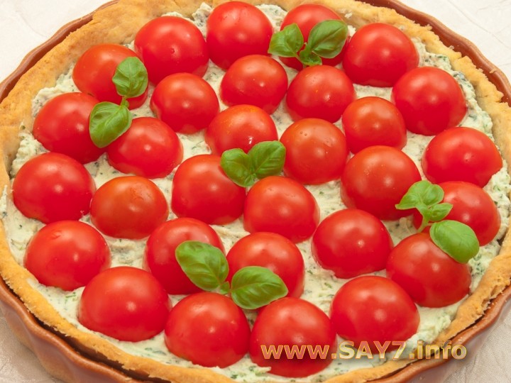 Рецепт Пирог с рикоттой и помидорами