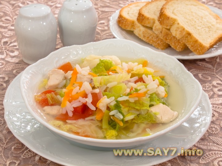 Рецепт Суп с савойской капустой и рисом