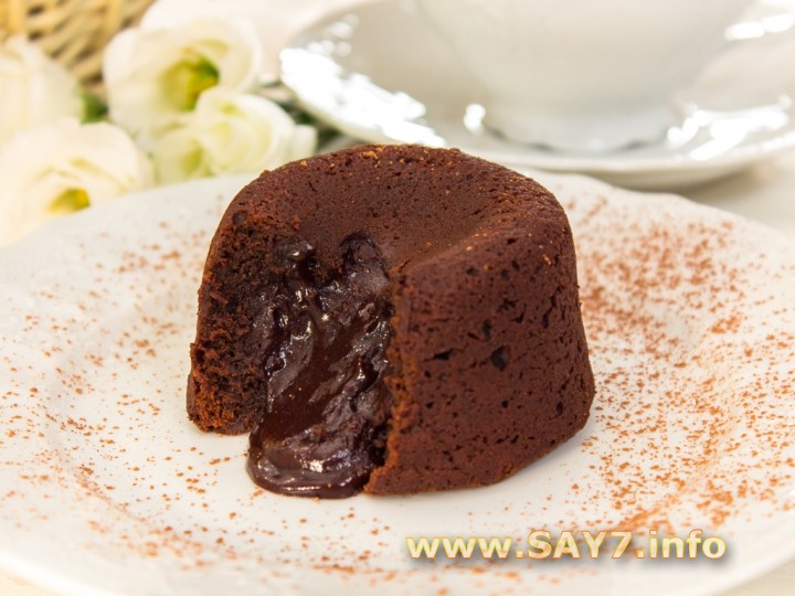 Рецепт Шоколадный фондан (кексы с жидкой начинкой)