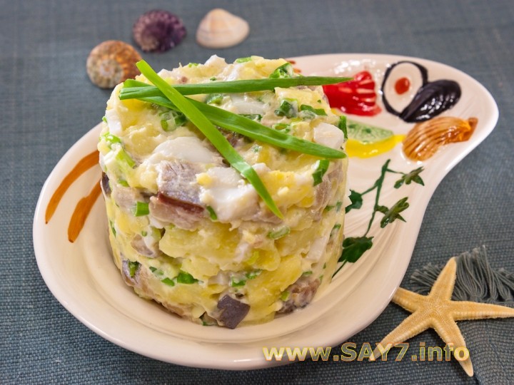 Рецепт Салат с селедкой, картофелем и яйцами